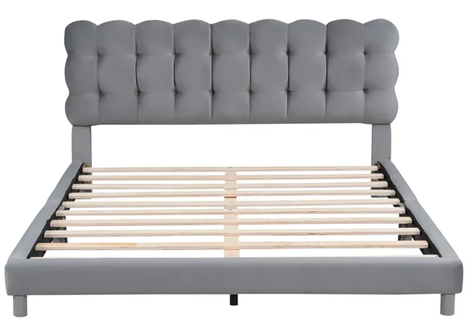 Merax Modern Upholstered Platform Bed with Headboard