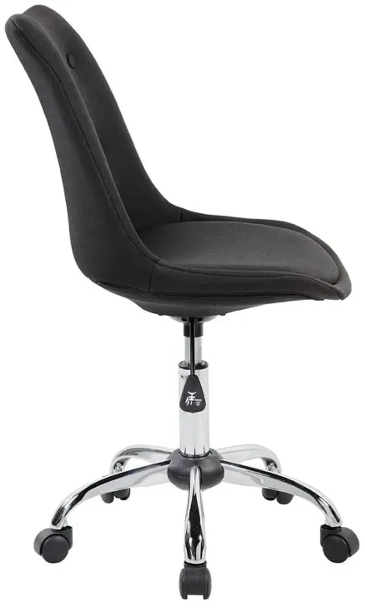 Techni Mobili Armless Task Chair with Buttons. Color: Black