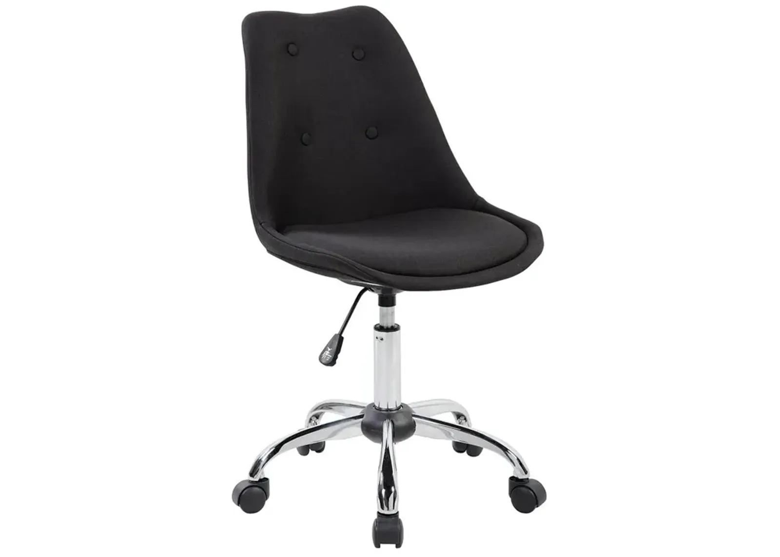 Techni Mobili Armless Task Chair with Buttons. Color: Black