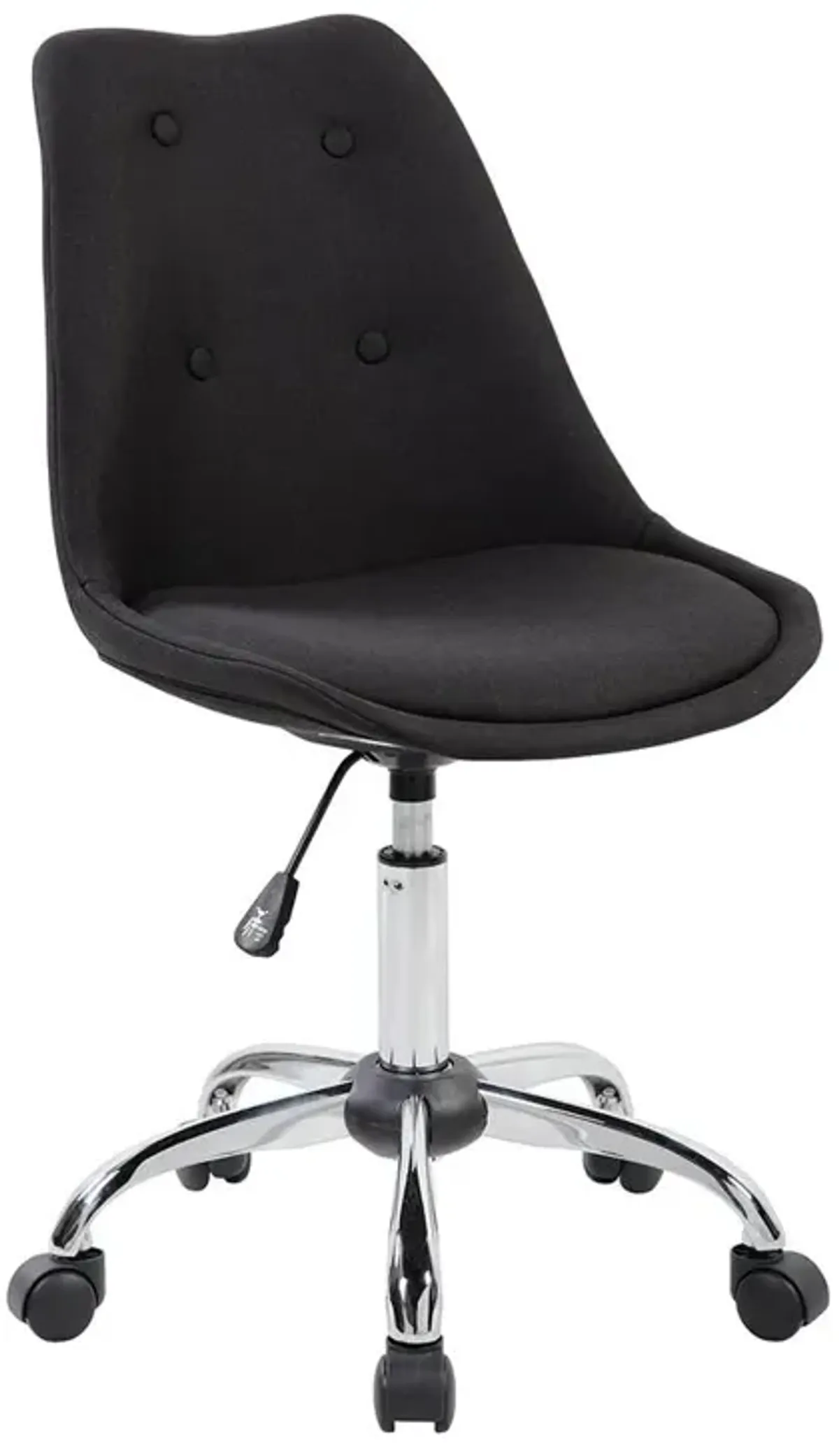 Techni Mobili Armless Task Chair with Buttons. Color: Black