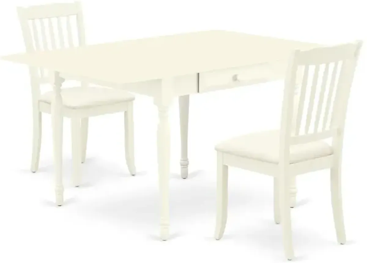 Dining Room Set Linen White, MZDA3-LWH-C