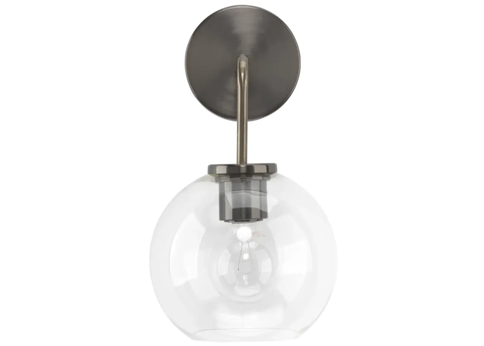 Reese Glass Wall Sconce, Gunmetal