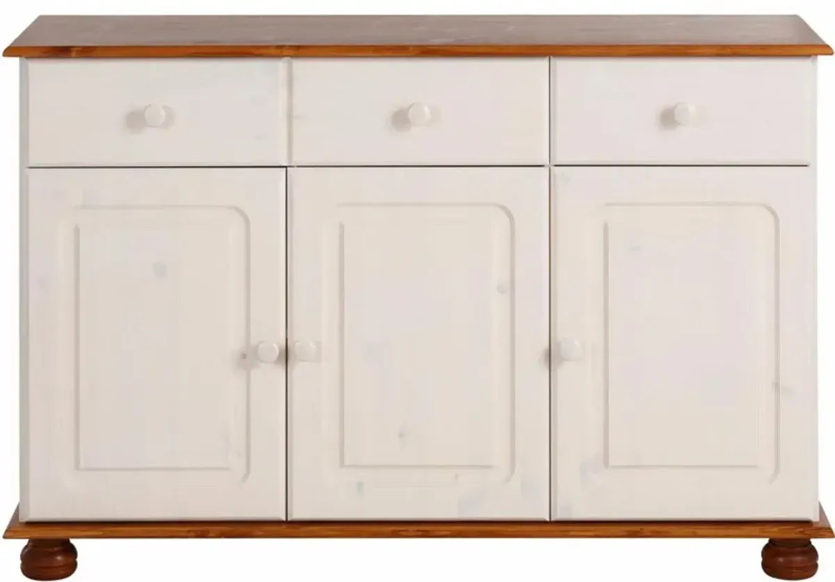 REALROOMS Chester Sideboard with 3 Drawers and 2 Cabinets