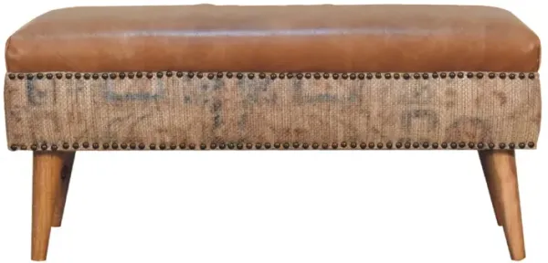 Haven Durrie  Bench Solid Wood Upholestry