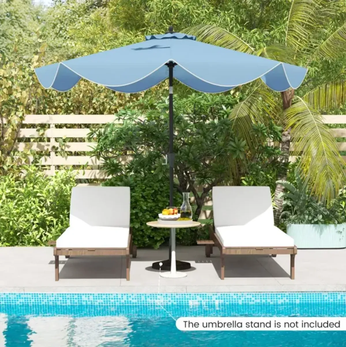 Hivvago 9 FT Patio Umbrella with Crank Handle and Push Button Tilt