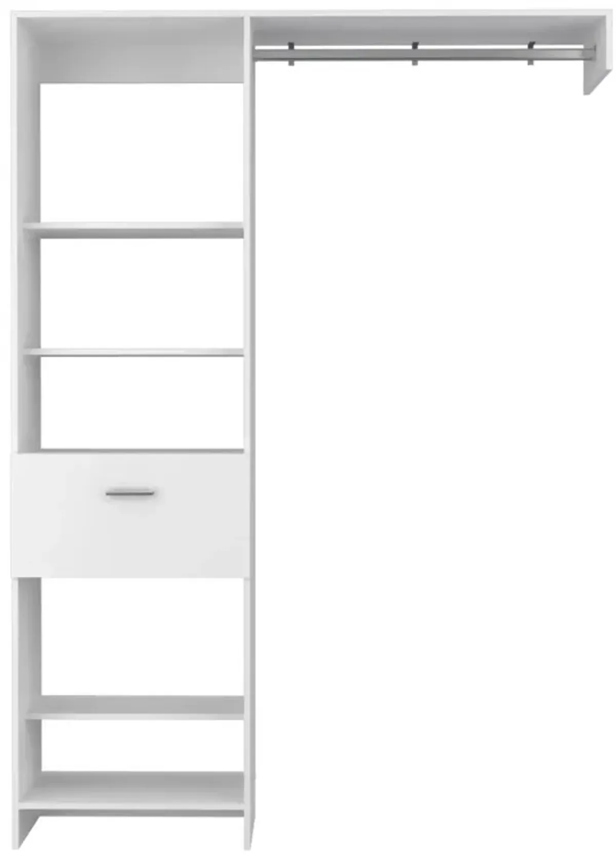 Lenox 1-Drawer 4-Shelf Closet System White