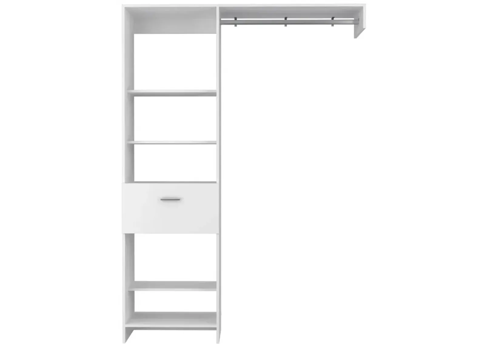 Lenox 1-Drawer 4-Shelf Closet System White