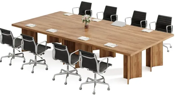 63'' Executive Desk with Large Tabletop, Vintage Home Office Computer Desk, Farmhouse Wood Writing Conference Table Workstation for Home Office, Meeting Room