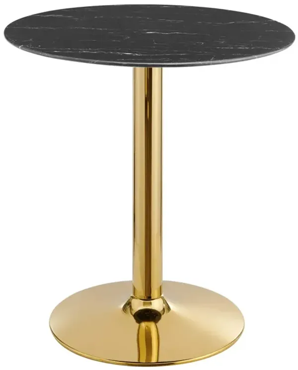 Modway - Verne 28" Artificial Marble Dining Table Gold Black