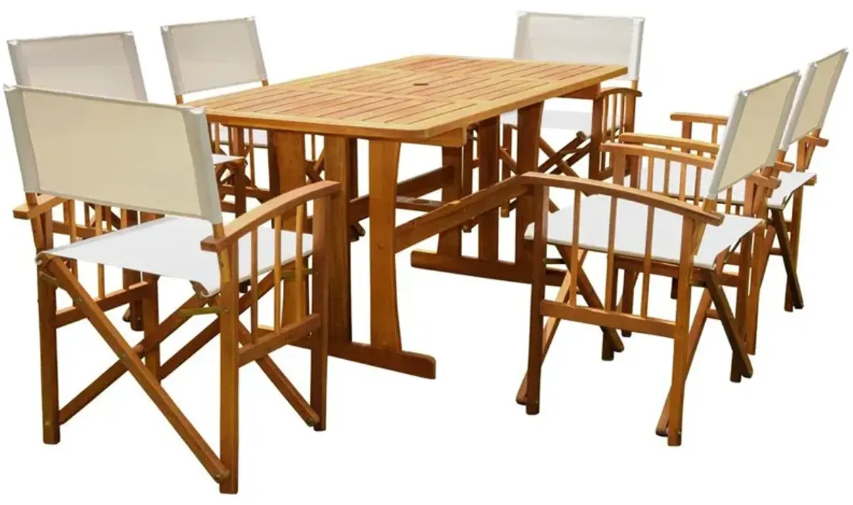 Messina Acacia Wood 7 Piece Dining Group