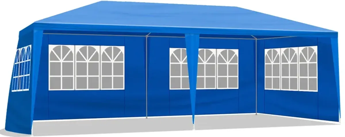 Outdoor Party Tent with 6 Removable Sidewalls, Waterproof Canopy Patio Wedding Gazebo