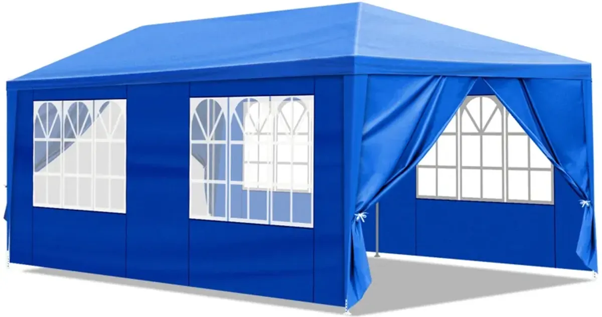 Outdoor Party Tent with 6 Removable Sidewalls, Waterproof Canopy Patio Wedding Gazebo