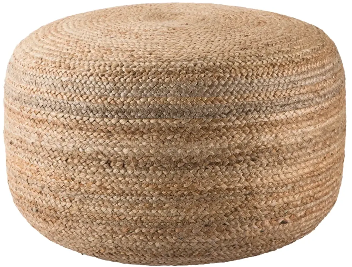 Saba Pouf in Almond Buff