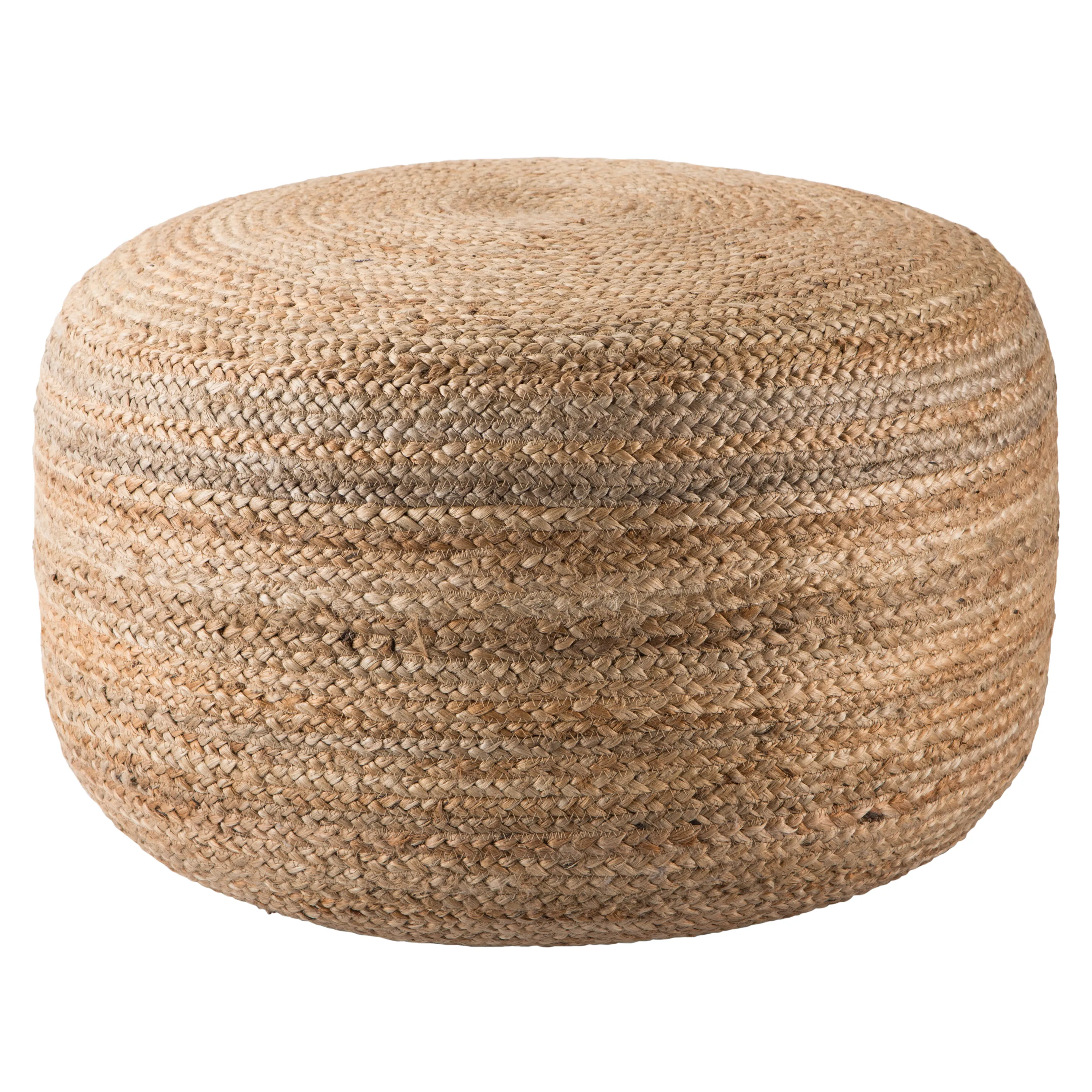 Saba Pouf in Almond Buff