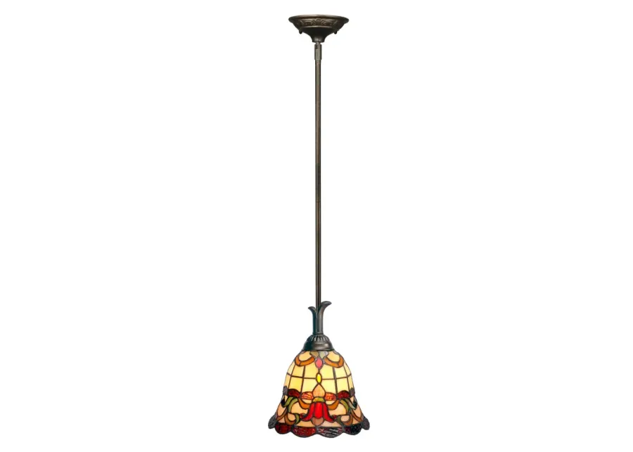 42.25" Antique Bronze Freeport Hand Crafted Glass Hanging Mini Pendant Ceiling Light Fixture