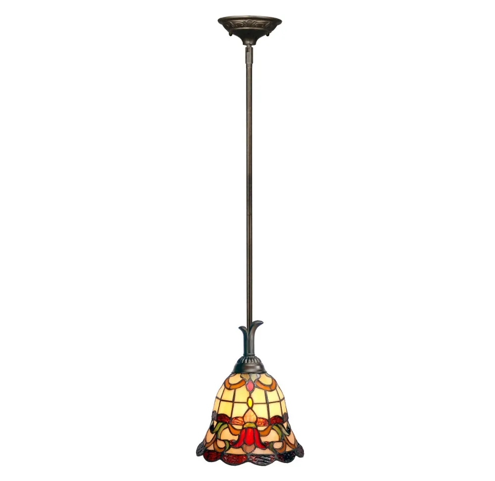 42.25" Antique Bronze Freeport Hand Crafted Glass Hanging Mini Pendant Ceiling Light Fixture