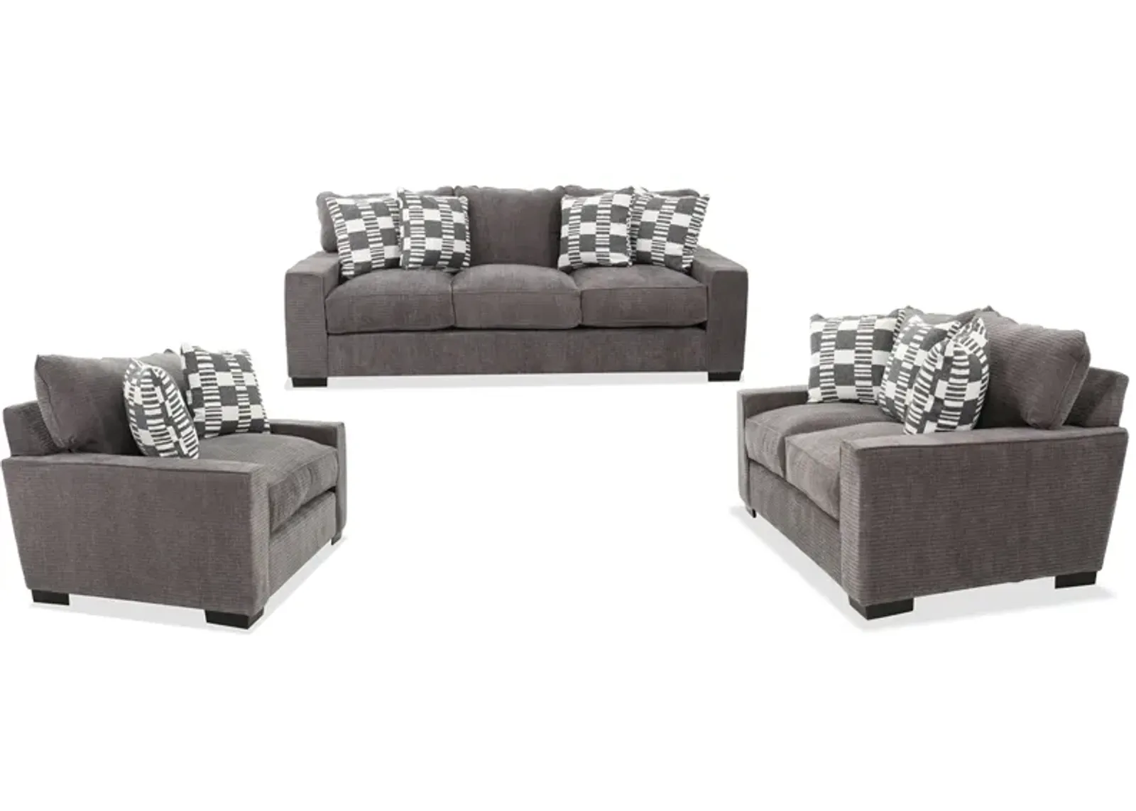 Troy 3 Piece Living Set