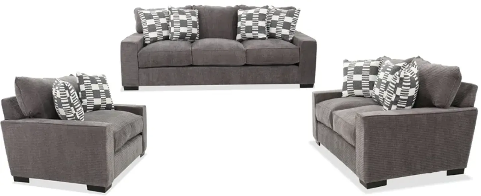 Troy 3 Piece Living Set