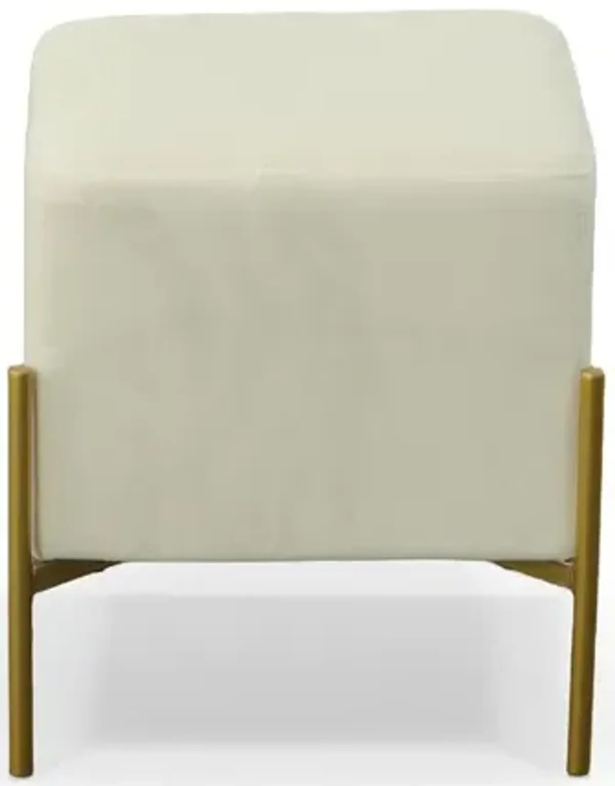 Carolina Living Larenta Upholstered Stool/Footrest - Cream