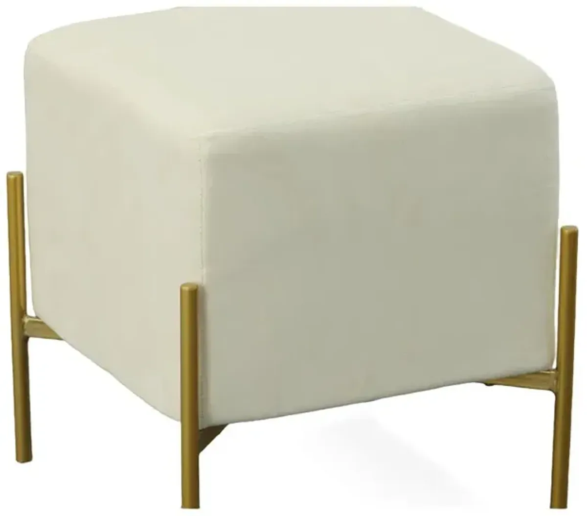 Carolina Living Larenta Upholstered Stool/Footrest - Cream