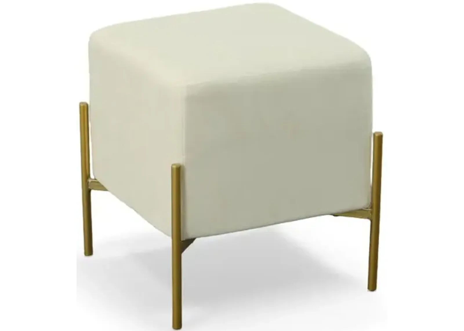 Carolina Living Larenta Upholstered Stool/Footrest - Cream