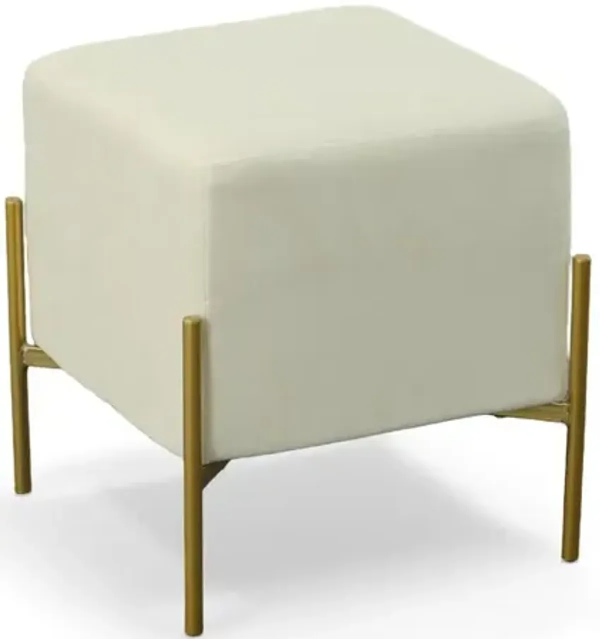 Carolina Living Larenta Upholstered Stool/Footrest - Cream