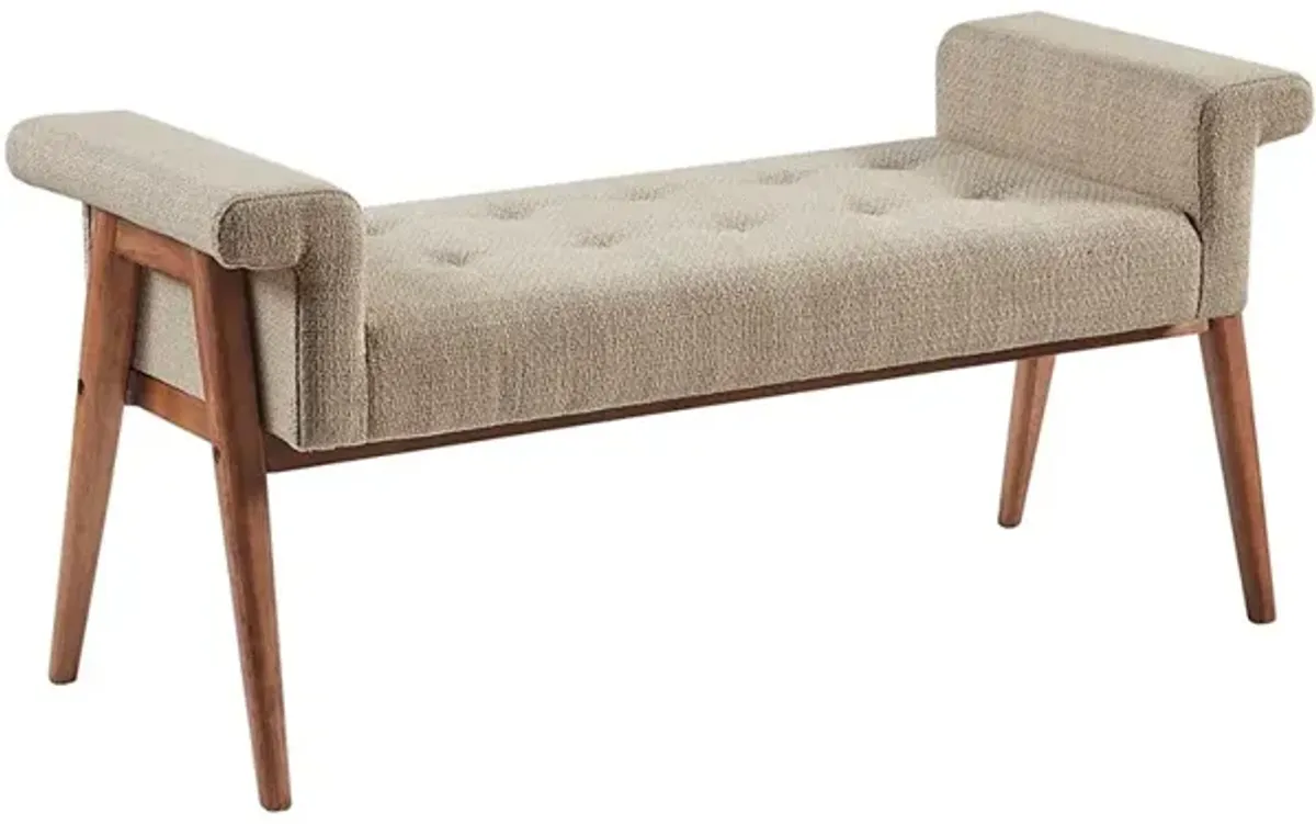 Gracie Mills Jackson Upholstered Accent Bench with Button Tufted Seat