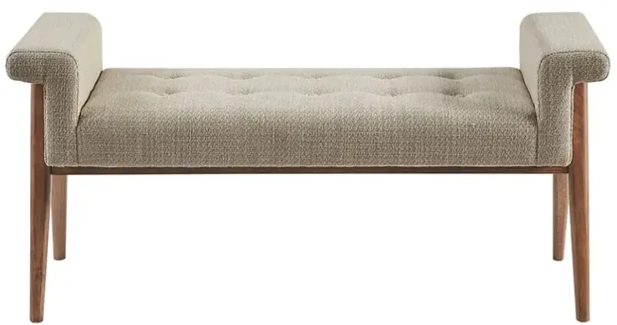 Gracie Mills Jackson Upholstered Accent Bench with Button Tufted Seat