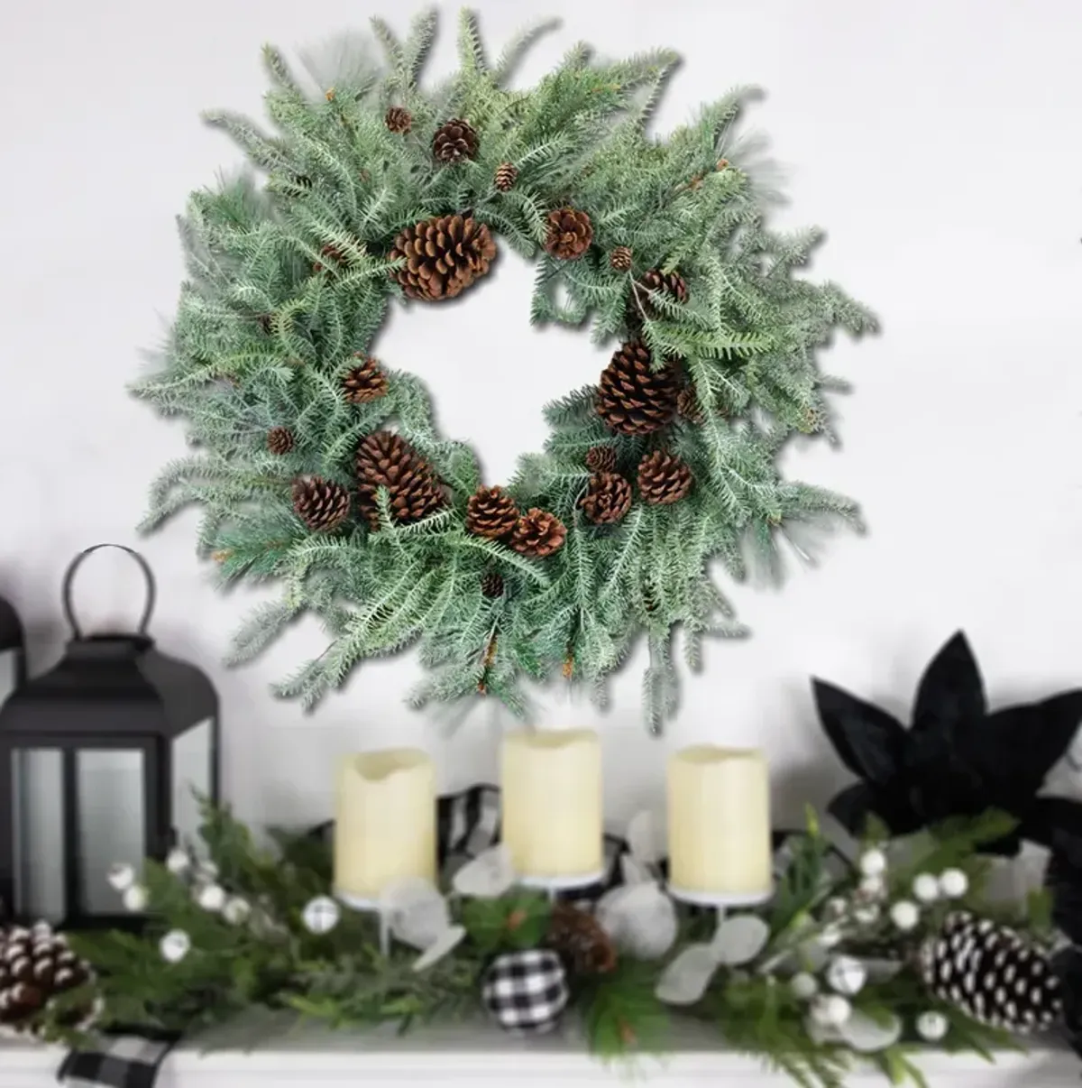 Pine Wreath for Winter, Holiday, or Rustic Home Décor