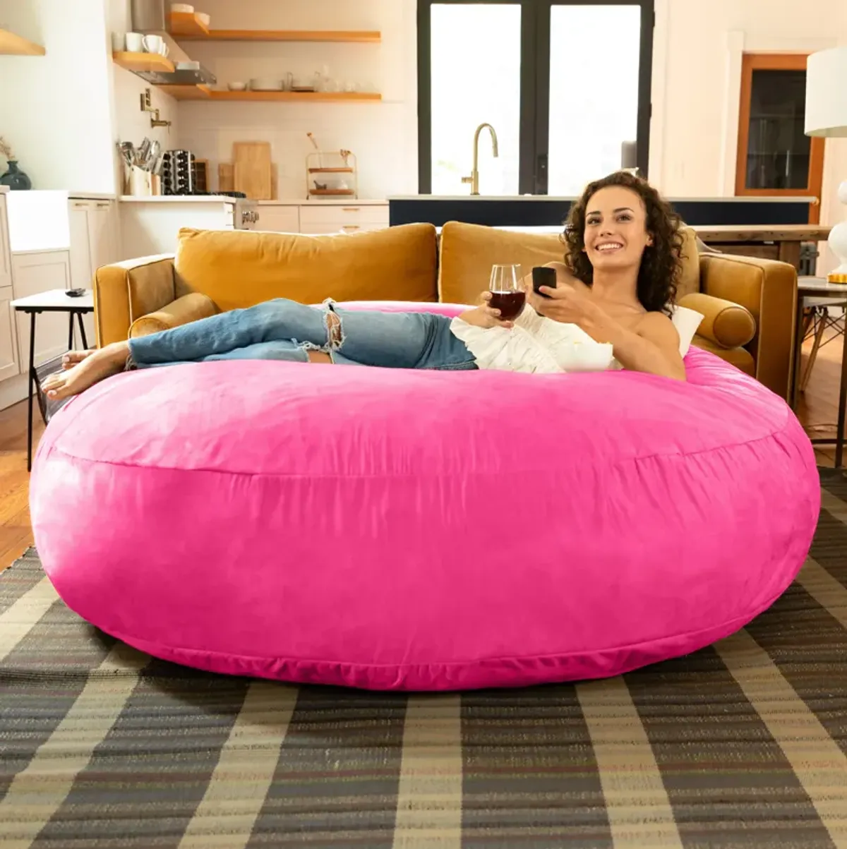 Jaxx 6 ft Cocoon - Large Bean Bag Chair for Adults