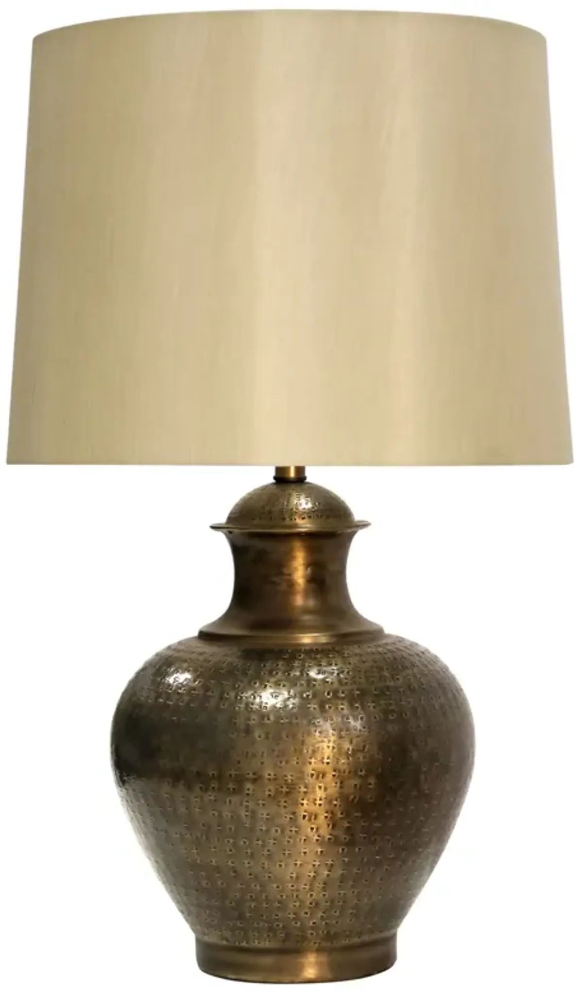 Brass Embossed Table Lamp (Set of 2)