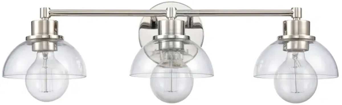 Julian 24'' Wide Silver 3-Light Vanity Light