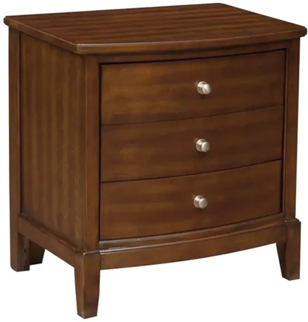 3-Drawer Nightstand in Dark Cherry Finish