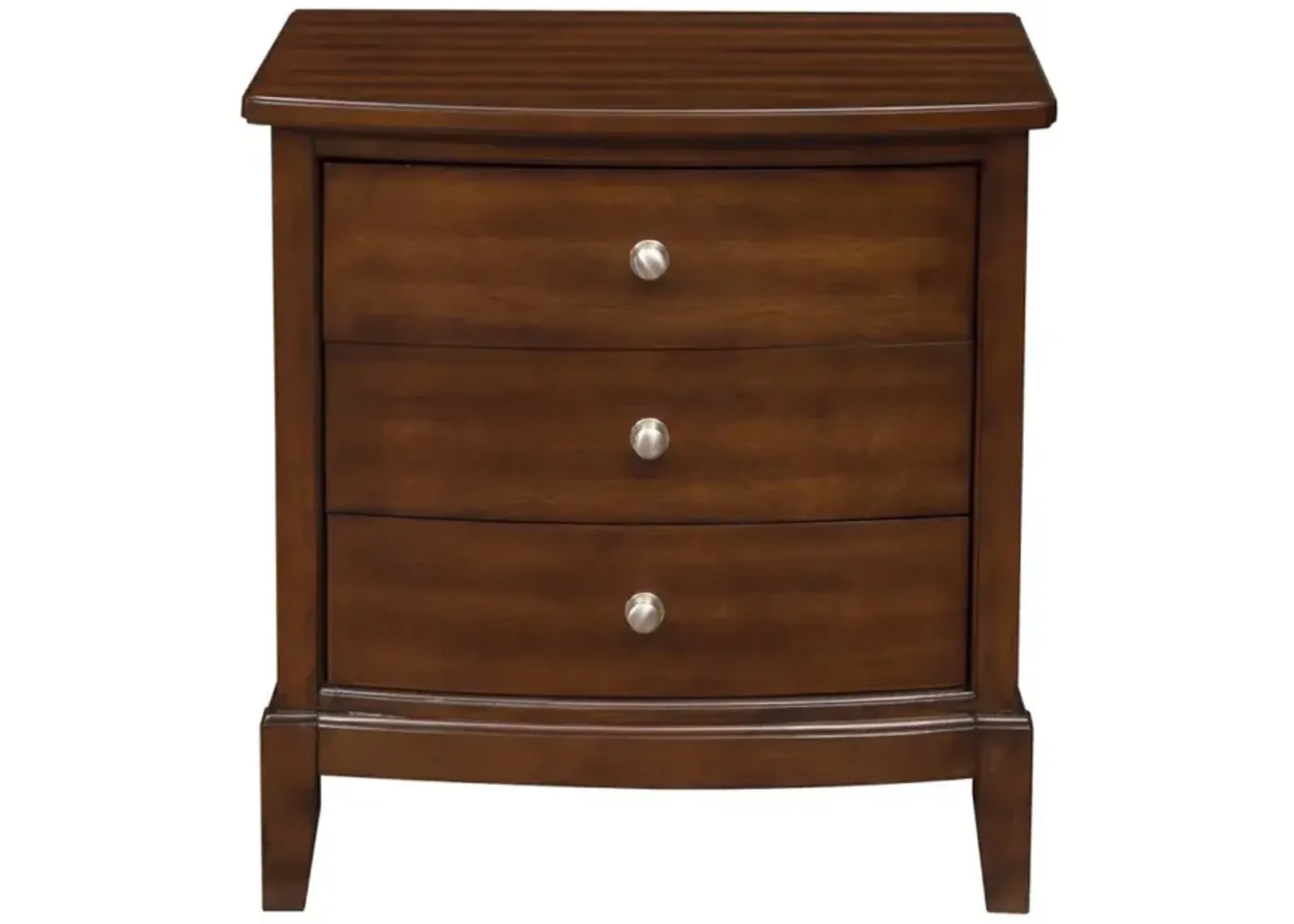 3-Drawer Nightstand in Dark Cherry Finish