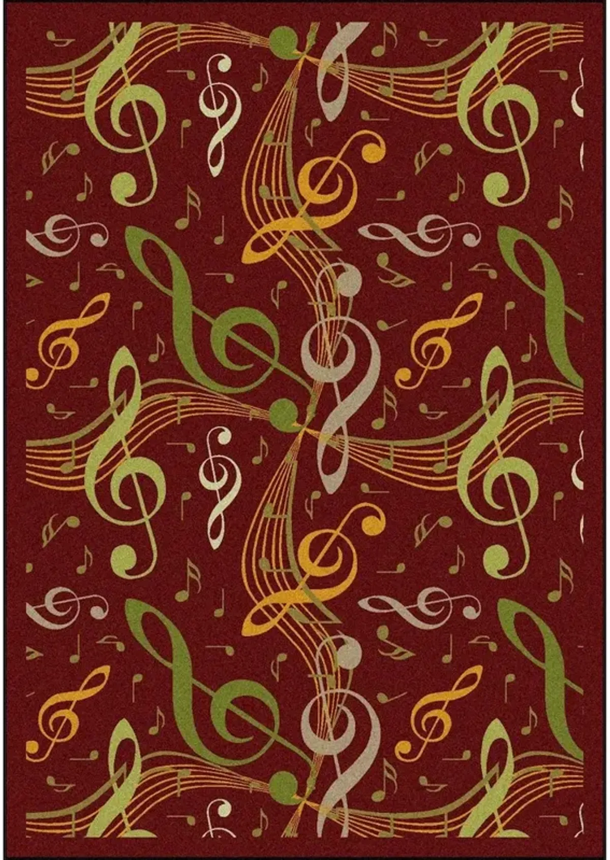 Joy Carpets Kid Essentials Virtuoso 3'10 x 5'4 Area Rug in Color Burgundy