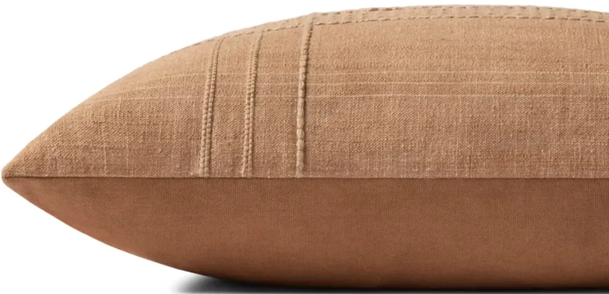 Jordan PMH0049 Terracotta 12''x27'' Polyester Pillow by Magnolia Home by Joanna Gaines x Loloi