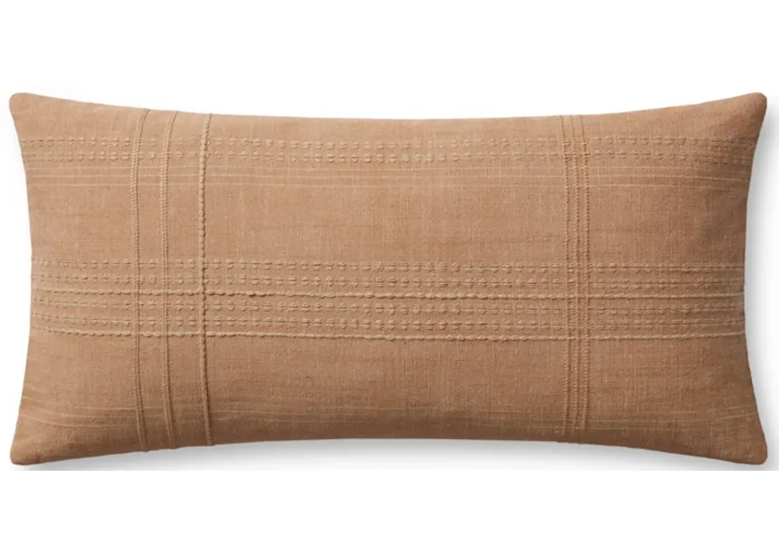 Jordan PMH0049 Terracotta 12''x27'' Polyester Pillow by Magnolia Home by Joanna Gaines x Loloi