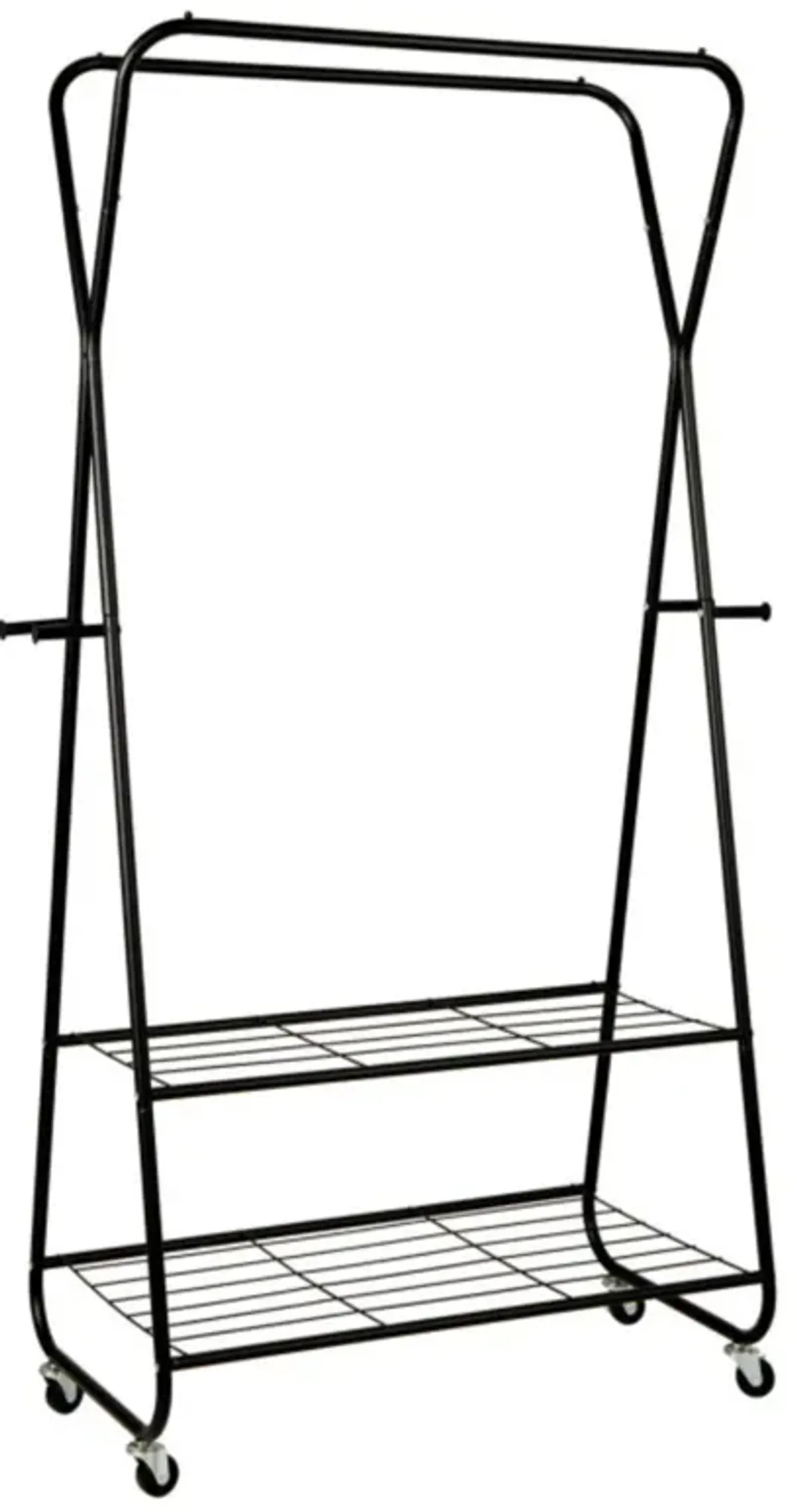 Hivvago Heavy Duty Clothes Rack on Wheels with Shelves