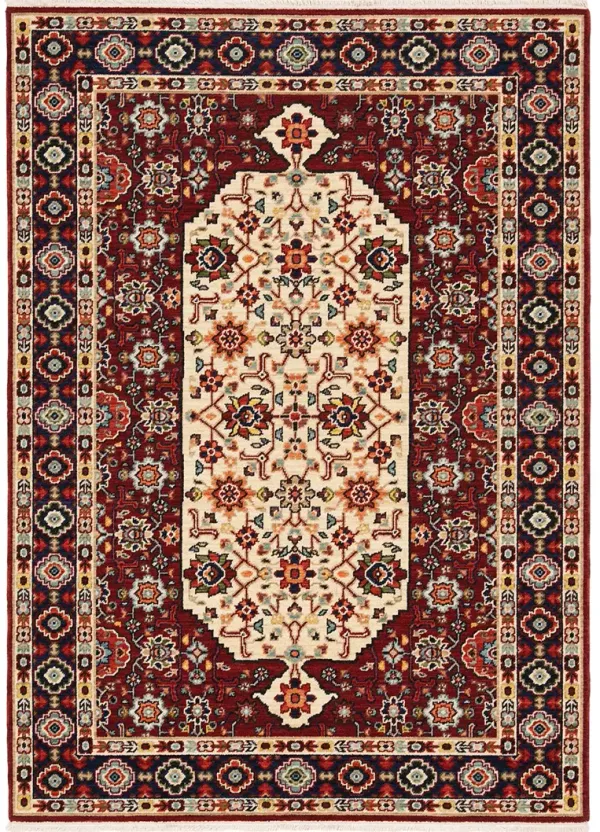 Lilihan 3'3" x 5' Red Rug