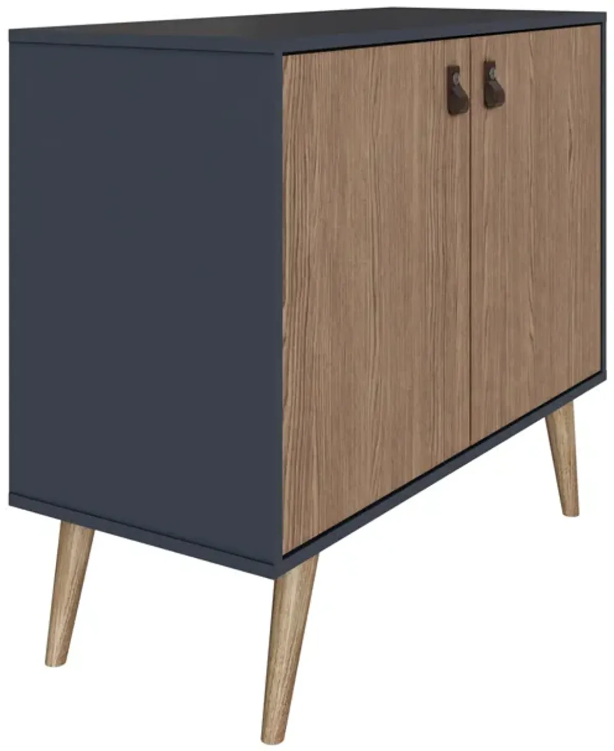 Amber Blue and Brown Accent Cabinet