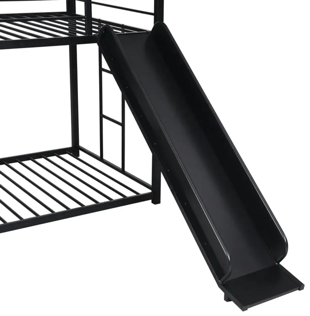 Metal Bunk Bed With Slide And Steps