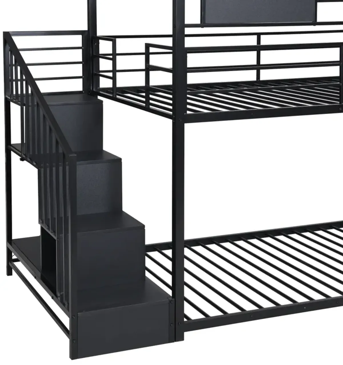 Metal Bunk Bed With Slide And Steps