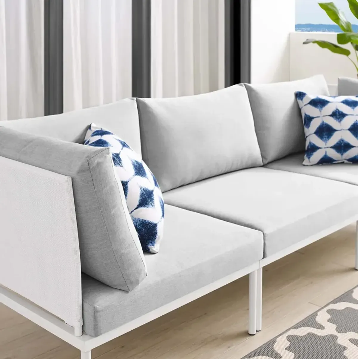 Modway - Harmony Sunbrella� Outdoor Patio Aluminum Sofa