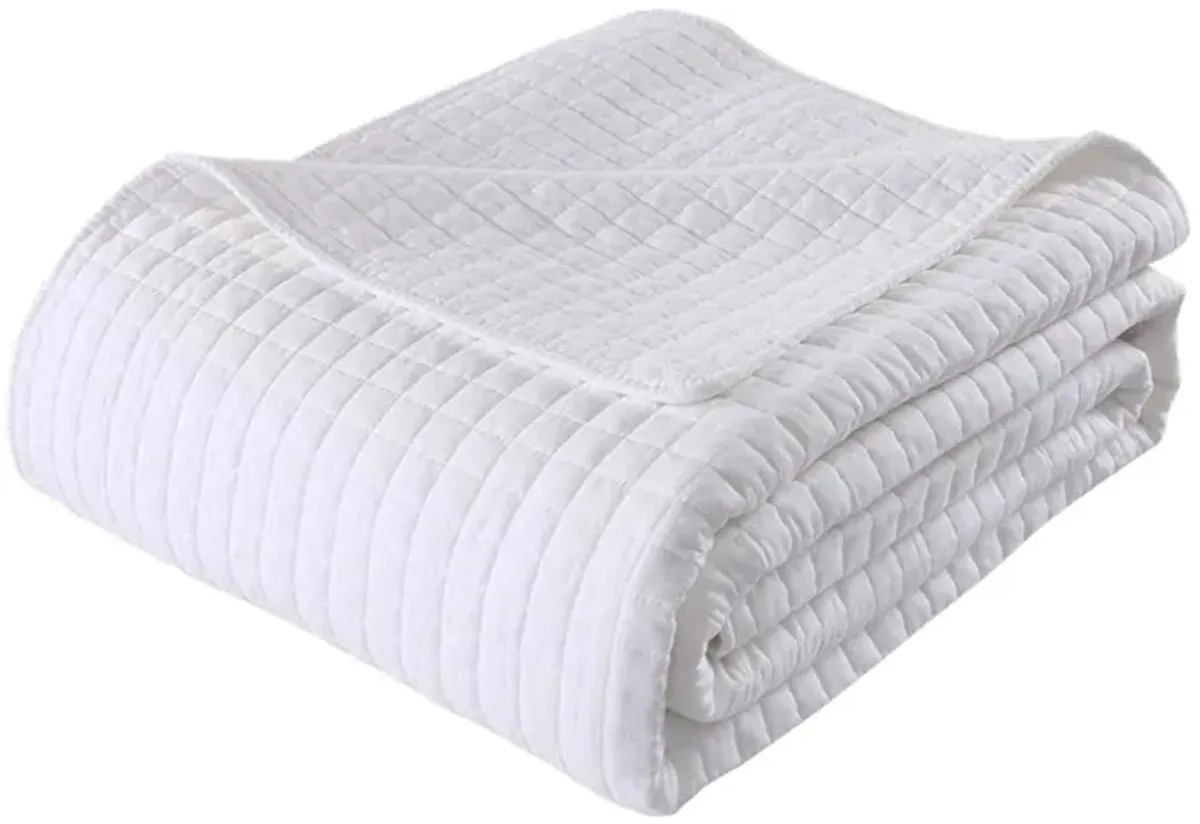 MarCielo White Cotton Quilt Set Bedspread Coverlet B33