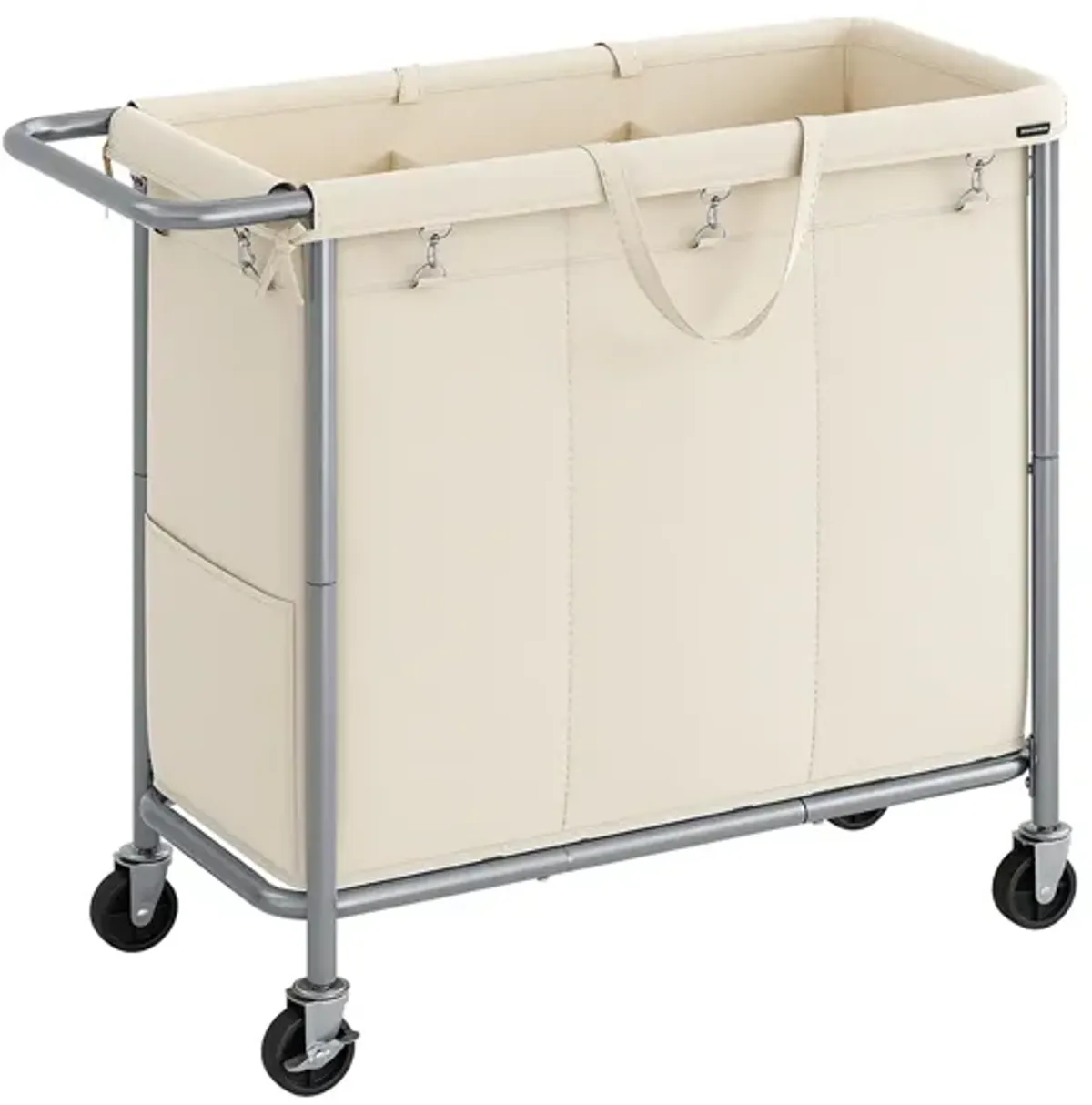 Laundry Basket with Wheels, Rolling Laundry Hamper