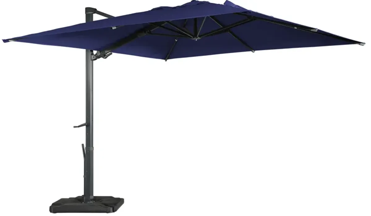 MONDAWE 10ft Square Cantilever Patio Umbrella with Included Base Weight for Outdoor Sun Shade