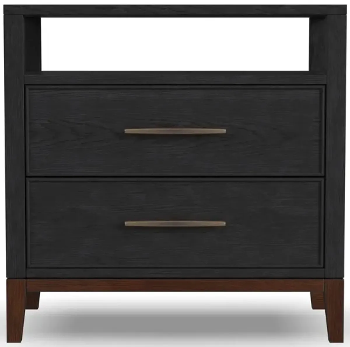 Waterfall Black Nightstand