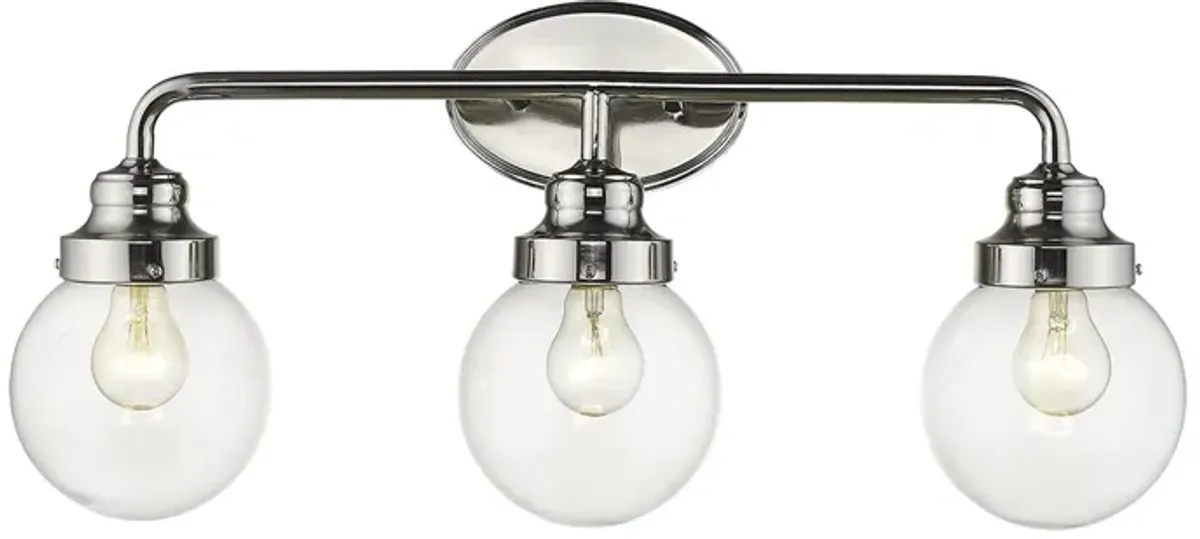 Hivvago Portsmith 3-Light Polished Nickel Vanity
