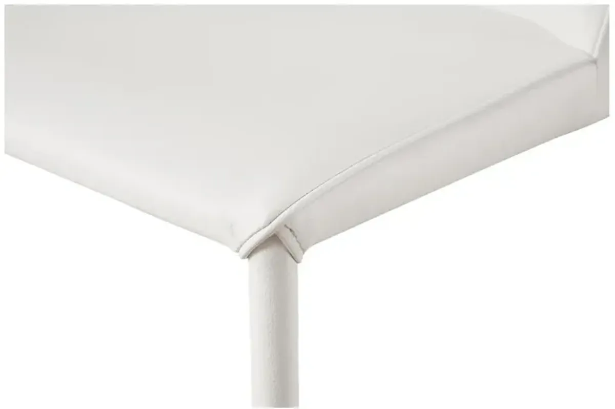 Moe's Home Collection NORA PU DINING CHAIR WHITE-SET OF TWO