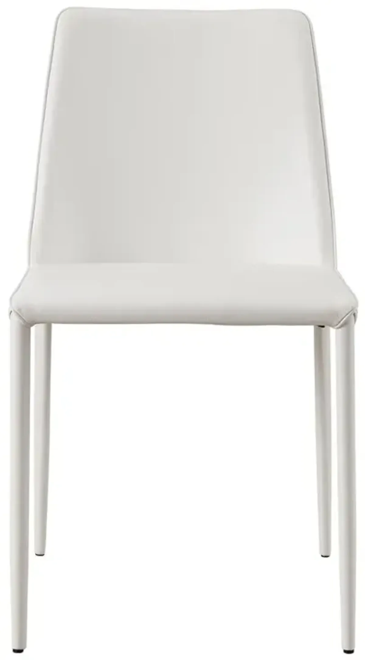 Moe's Home Collection NORA PU DINING CHAIR WHITE-SET OF TWO